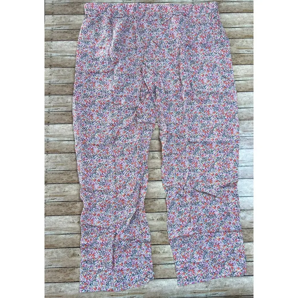 Xhilaration Pajama Sleep Pants Bundle Gray Plaid Pink Floral Pockets Size XL